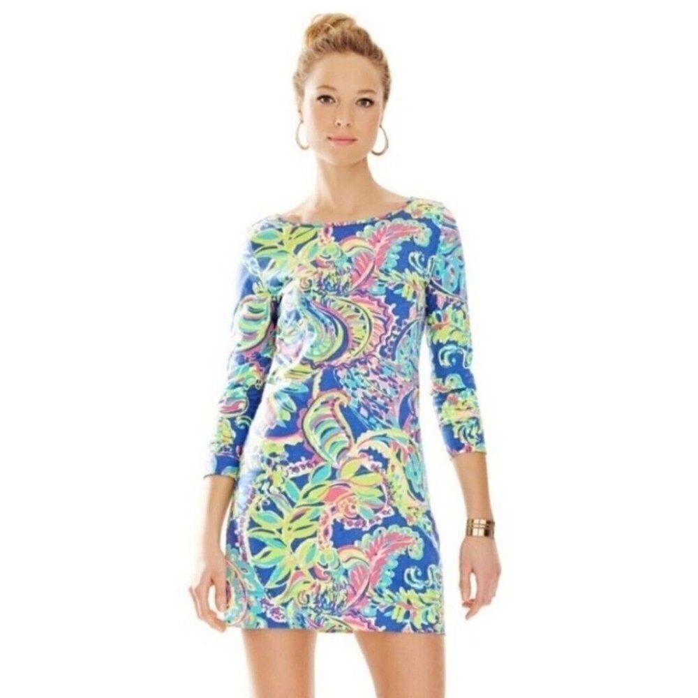 Lilly Pulitzer Marlowe Paisley Dress Toucan Play Small Pima Cotton